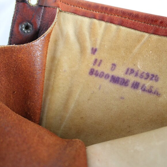 Vintage Frye Brown Leather Lace-up Equestrian Riding campus Black label Boots - Picture 12 of 12